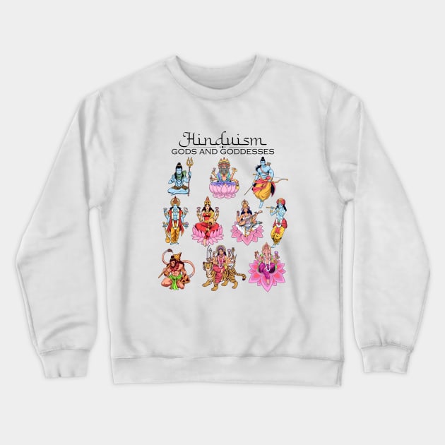 Hindu gods Crewneck Sweatshirt by Modern Medieval Design